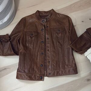GAP Tan Leather Jacket